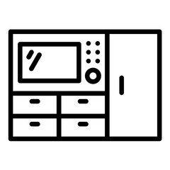 Microwave Drawer Icon Style