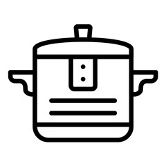Obraz premium Multi-Cooker Icon Style