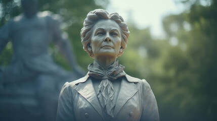 A statue or monument dedicated to a notable woman in history. - obrazy, fototapety, plakaty