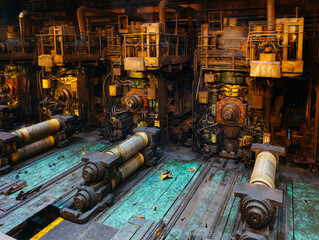 Rolled metal factory. Continuous hot rolling mill