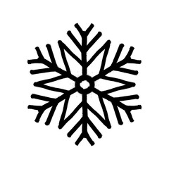 Sprayed snowflakes with overspray in black over white. Vector illustration.