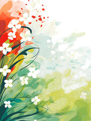 Abstract colorful spring floral background
