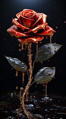 Hyper-Realistic Surreal Flower in Minimalist Style