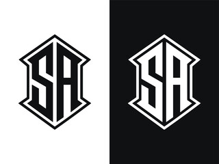 SA letter creative logo design - obrazy, fototapety, plakaty