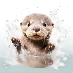 Adorable Otter Illustration