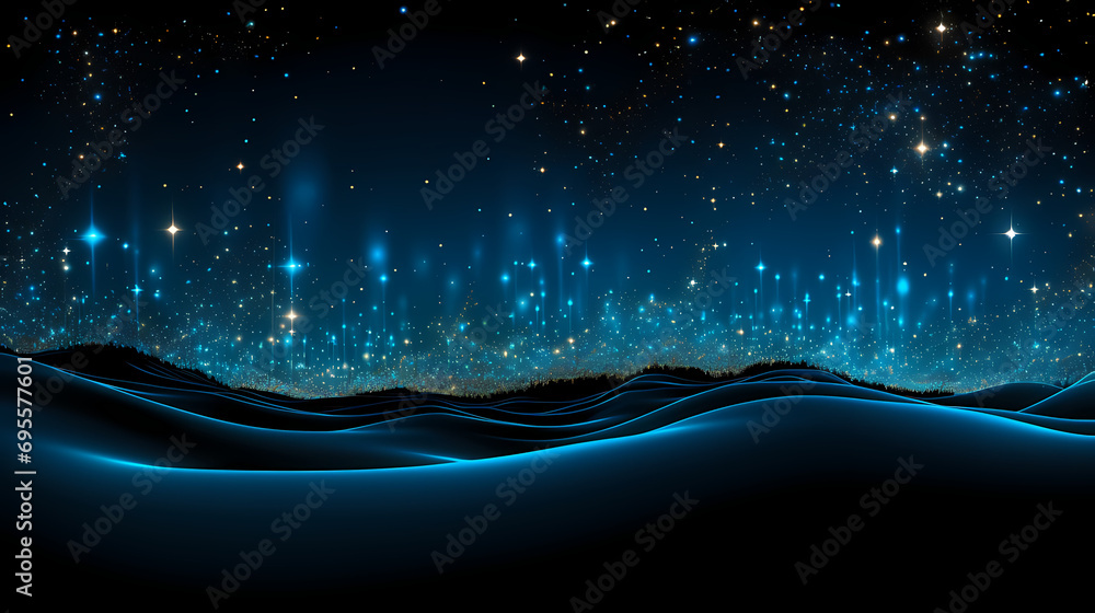 Fototapete matrix code background. 3d digital technology concept. blue binary data. vector illustration