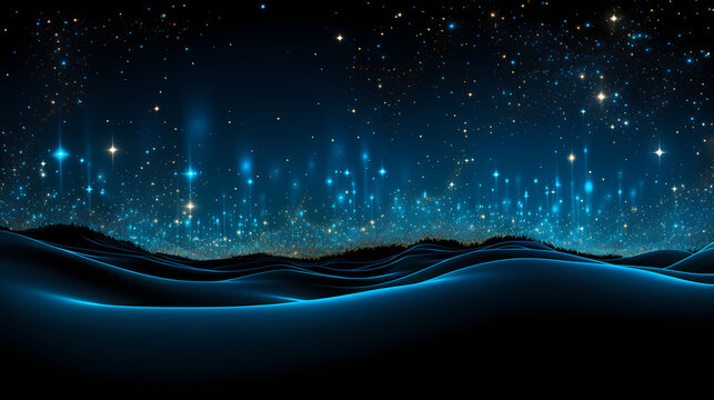 Matrix code background. 3D digital technology concept. Blue binary data. Vector illustration