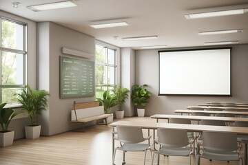 modern office interior, classroom