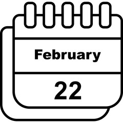 February Calendar Icon