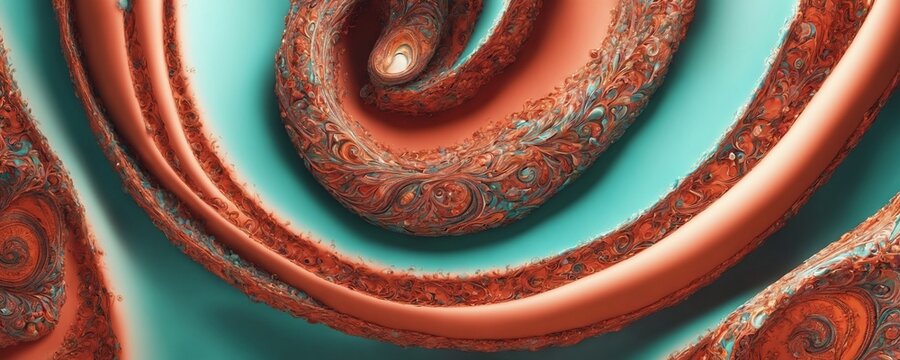 a spiral pattern with a blue background