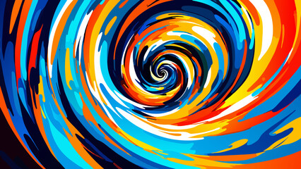 Abstract swirls of paint in bold and contrasting colors. vektor icon illustation
