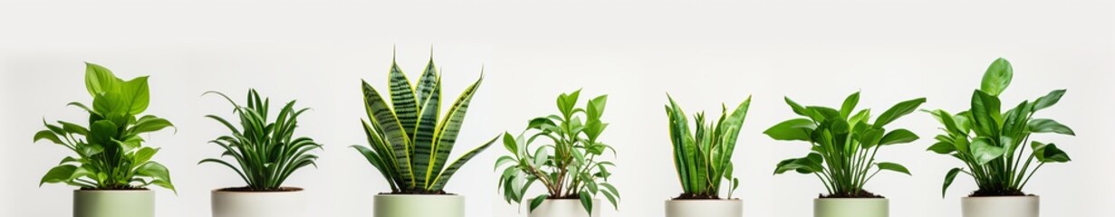 Three Different Types of House Plants Generative AI - obrazy, fototapety, plakaty