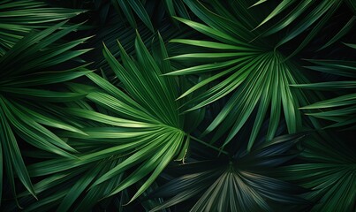 A lush green palm tree with a few brown spots Generative AI