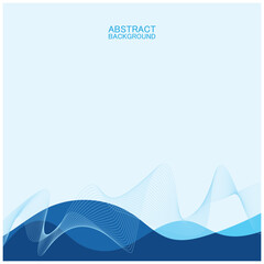 Abstract beach wave background design with blue vector combination, concept design for book cover, wallpaper, swimming pool, marine, lake