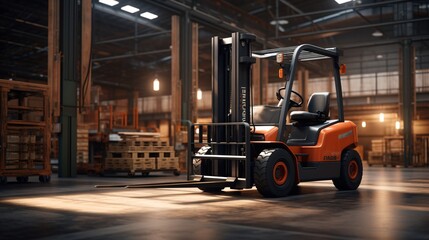 A Forklift in a Warehouse Generative AI