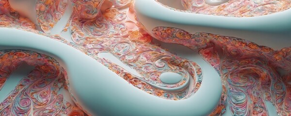 abstract art with swirls and swirls