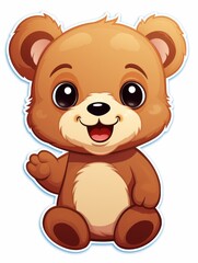 Obraz premium A cute teddy bear that creates a sweet and sincere atmosphere.