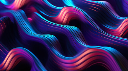 Fototapeta premium abstract 3d waves lines background