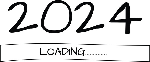 2024 Happy new year, New year doodles