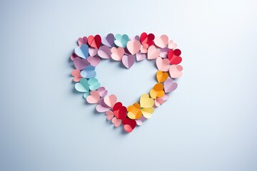 Heart shape background wallpaper. Valentine concept. Generative AI.