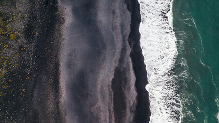 black beach in iceland near vik