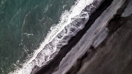 black beach in iceland near vik
