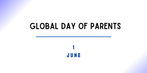 1 June - Global Day of Parents