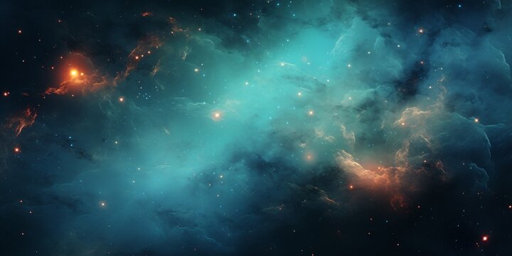 A Beautiful and Colorful Space Scenery Generative AI