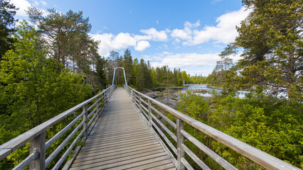 Koitelinkiski river landscape attraction near Oulu in Finland