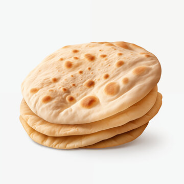 Pita Bread isolated on transparent backgroundt
