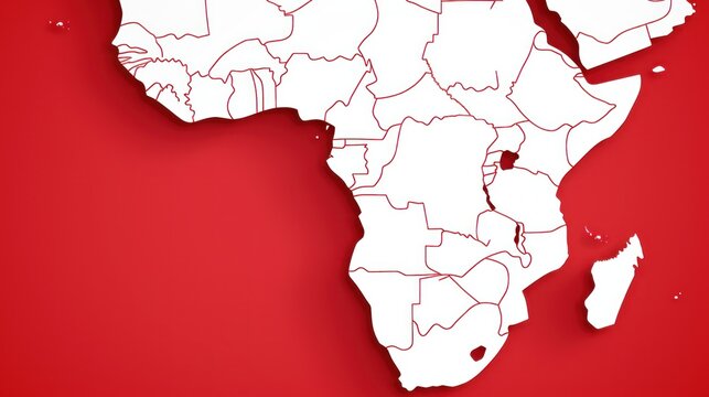 White map of ethopia isolated on a trendy color