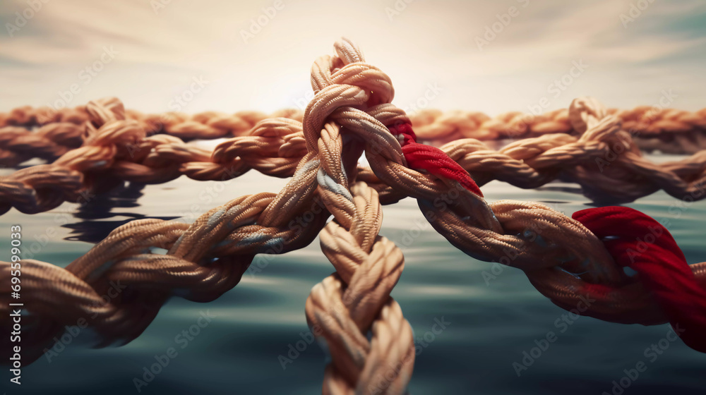 Aufkleber collective effort integration and unity with teamwork concept as a business metaphor for joining a p