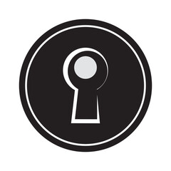 key hole icon logo vector design template
