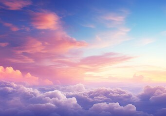 A Beautiful Sunset with Clouds Generative AI