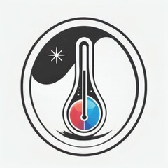 illustration of a thermometer.Created with Generative Ai technology