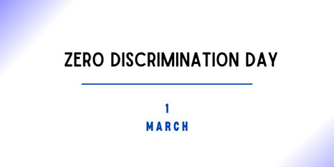 1 March - Zero Discrimination Day