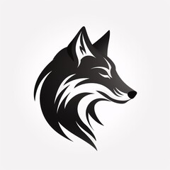 Obraz premium Wolf Head Logo Generative AI