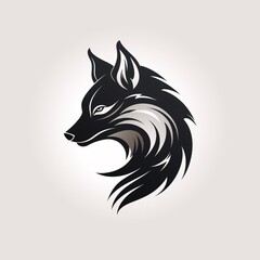 Wolf Head Logo Generative AI