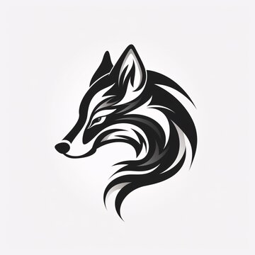 Wolf Head Logo Generative AI