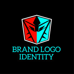Fototapeta premium Abstract logo shape for business or other graphic needs. Flat design Vector illustration