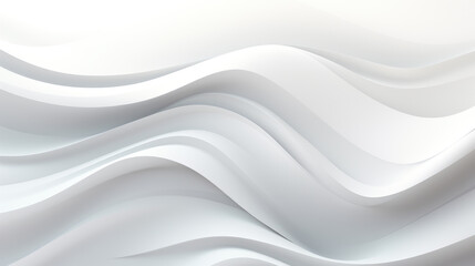 Obraz na płótnie Canvas White Whimsical Smooth Curve Background Wallpaper, Generative AI
