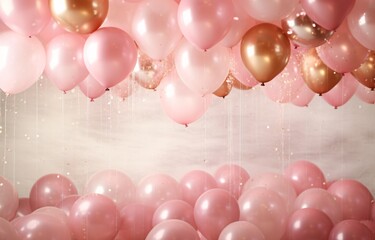 Pink Balloons in the Air Generative AI