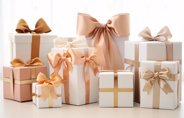 Wrapped Gifts on a Table Generative AI