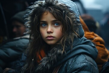 Pensive Girl in Winter Attire