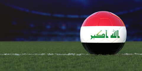 Flag of Iraq On Soccer Ball