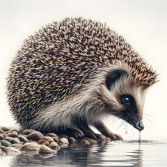 Obraz premium African Hedgehog, Erizo Africano, Afrikanischer Igel, Ouriço Africano, Африканский ёж, Hérisson Africain.