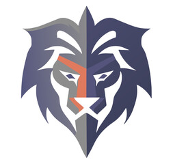 Naklejka premium lion head logo
