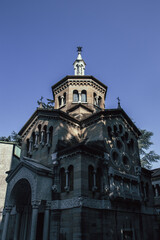 Fototapeta premium Religious italian building with hard shadows