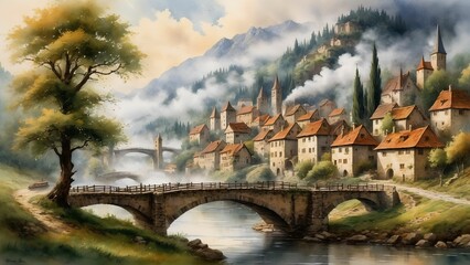 Fototapeta premium Digital Artwork, Wallpaper, Fantasy, AI Art, Background