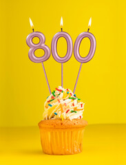 Candle number 800 - Number of followers or likes